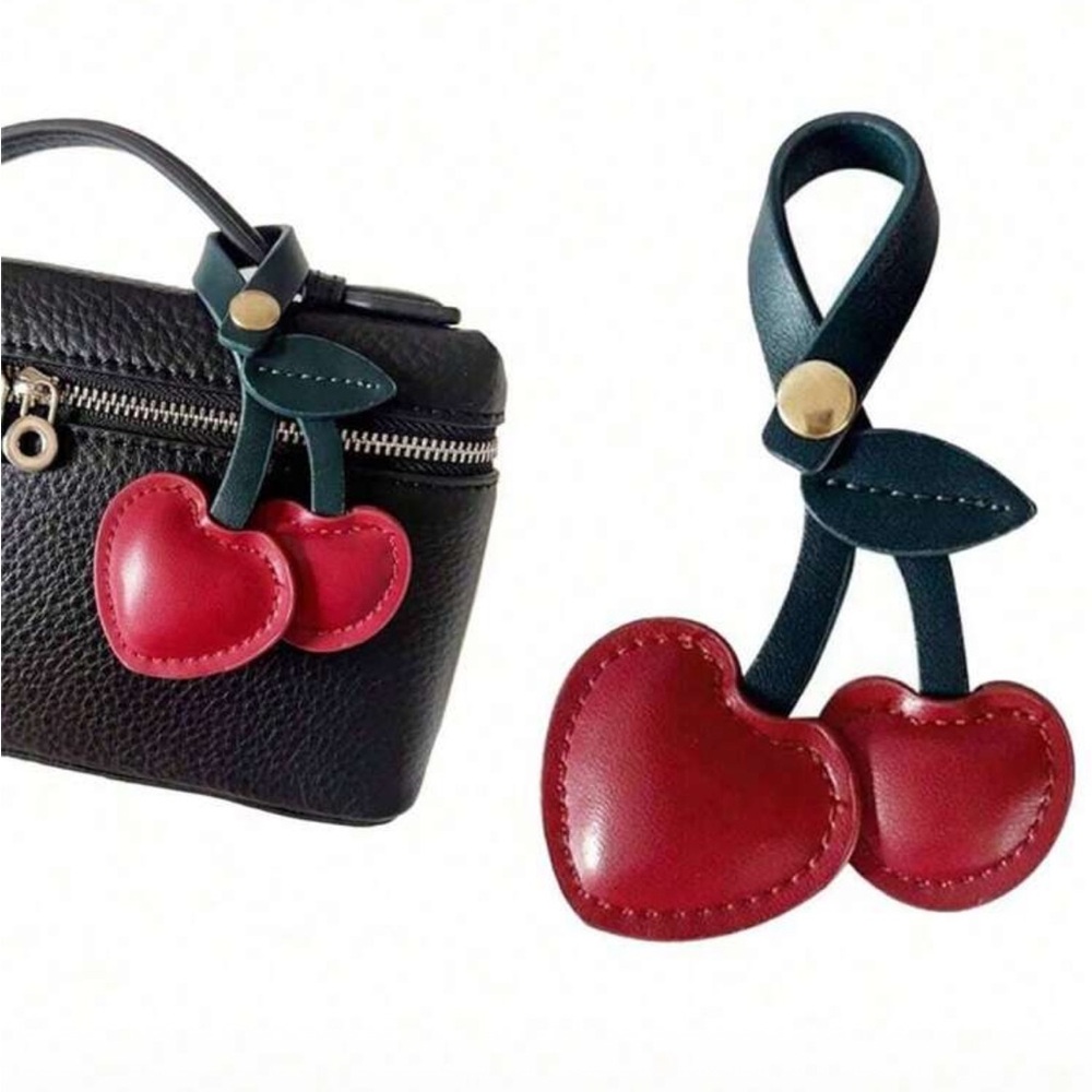 Cherry Red Heart Keychain - Picture 3 of 5